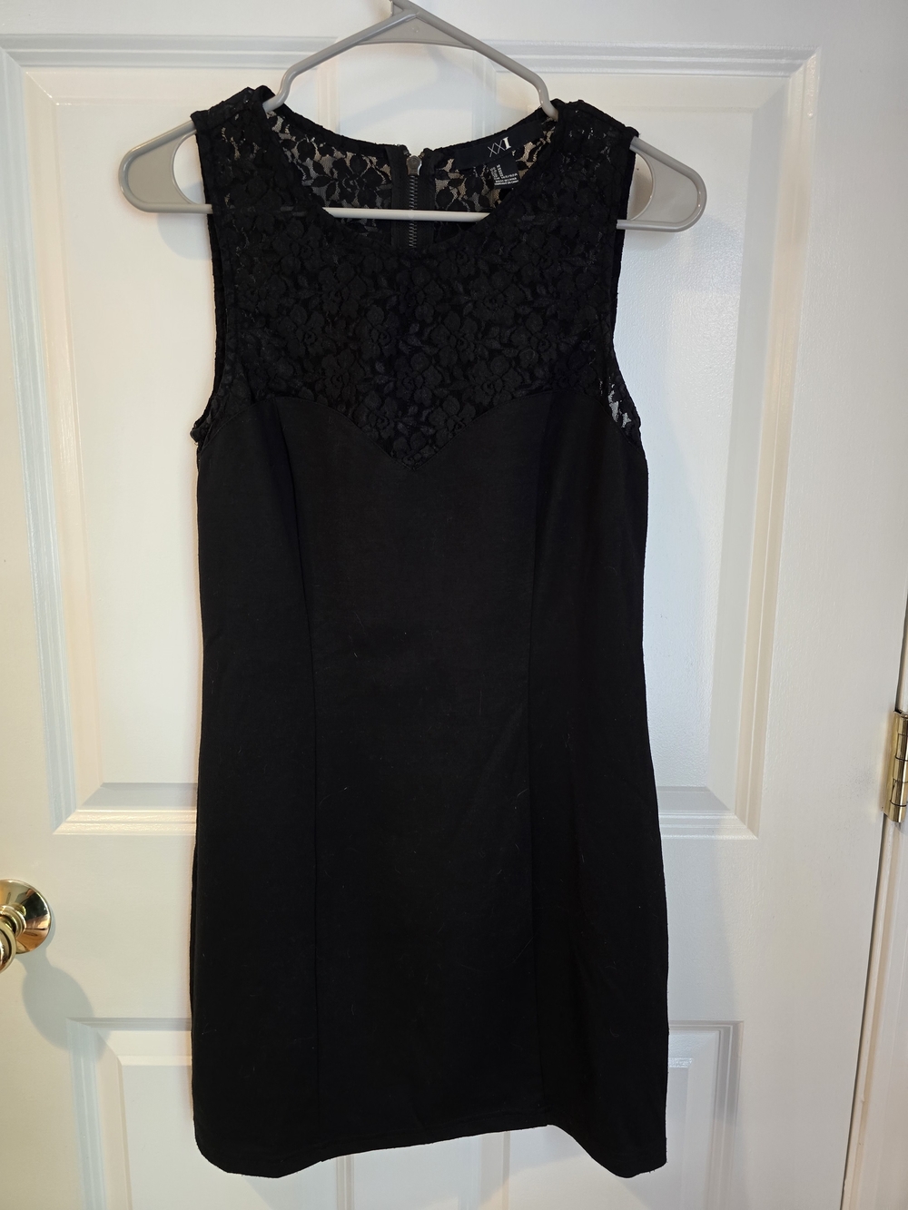 Forever 21 Black Lace Yoke Mini Dress
